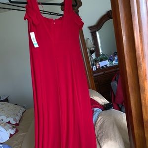 Red maxi dress